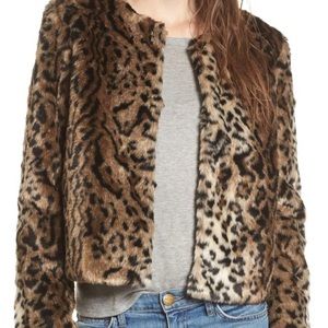 BB DAKOTA Faux Fur Bolero Coat Size Small